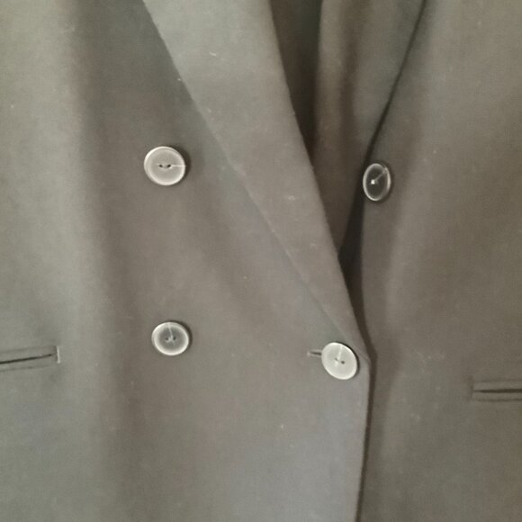 Anthropologie Maeve Double-Breasted Blazer 12 oversized black boxy - Picture 4 of 13